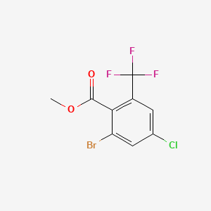 molecular formula C9H5BrClF3O2 B14026046 Methyl 2-bromo-4-chloro-6-(trifluoromethyl)benzoate 