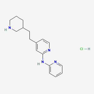molecular formula C17H23ClN4 B1402605 [4-(2-Piperidin-3-yl-ethyl)-pyridin-2-yl]-pyridin-2-yl-aminehydrochloride CAS No. 1361116-40-6