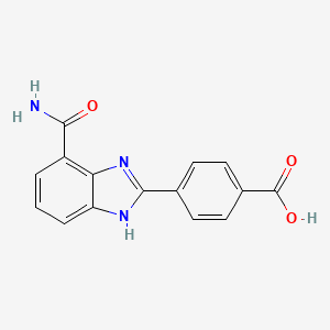 molecular formula C15H11N3O3 B14026062 4-(4-Carbamoyl-1H-benzoimidazol-2-yl)-benzoic acid 