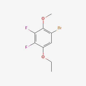 molecular formula C9H9BrF2O2 B14026087 1-Bromo-5-ethoxy-3,4-difluoro-2-methoxybenzene 