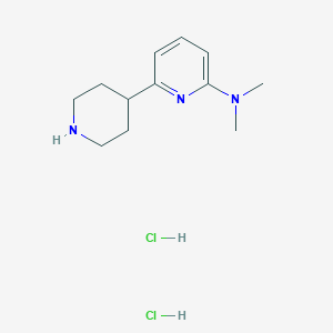 molecular formula C12H21Cl2N3 B1402609 N,N-dimethyl-6-(piperidin-4-yl)pyridin-2-amine dihydrochloride CAS No. 1361115-15-2