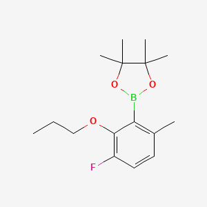 molecular formula C16H24BFO3 B14026094 2-(3-Fluoro-6-methyl-2-propoxyphenyl)-4,4,5,5-tetramethyl-1,3,2-dioxaborolane 