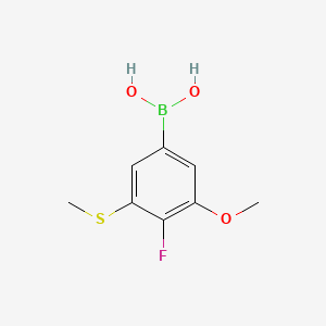 molecular formula C8H10BFO3S B14026110 (4-Fluoro-3-methoxy-5-(methylthio)phenyl)boronic acid 