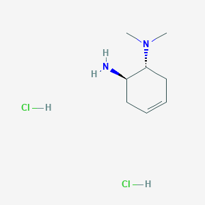 molecular formula C8H18Cl2N2 B14026151 (1R,2R)-N1,N1-Dimethylcyclohex-4-ene-1,2-diamine dihydrochloride 