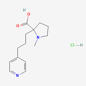 molecular formula C14H21ClN2O2 B1402617 1-Methyl-2-(3-pyridin-4-yl-propyl)-pyrrolidine-2-carboxylic acid hydrochloride CAS No. 1361112-75-5