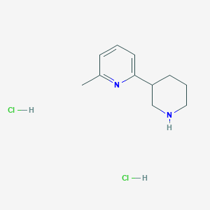 molecular formula C11H18Cl2N2 B1402619 2-Methyl-6-(piperidin-3-yl)pyridine dihydrochloride CAS No. 1361113-33-8