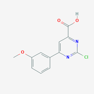 2-Chloro-6-(3-methoxyphenyl)pyrimidine-4-carboxylic acid