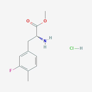 molecular formula C11H15ClFNO2 B14026217 Methyl (R)-2-amino-3-(3-fluoro-4-methylphenyl)propanoate hydrochloride 