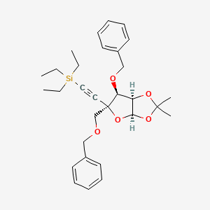 (((3AR,5R,6S,6AR)-6-(Benzyloxy)-5-((benzyloxy)methyl)-2,2-dimethyltetrahydrofuro[2,3-D][1,3]dioxol-5-YL)ethynyl)triethylsilane