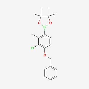 2-(4-(Benzyloxy)-3-chloro-2-methylphenyl)-4,4,5,5-tetramethyl-1,3,2-dioxaborolane