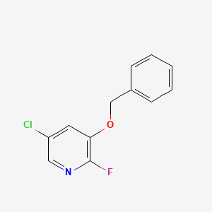 molecular formula C12H9ClFNO B14026223 3-(Benzyloxy)-5-chloro-2-fluoropyridine 