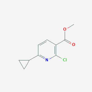 molecular formula C10H10ClNO2 B14026244 Methyl 2-chloro-6-cyclopropylnicotinate 