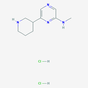 molecular formula C10H18Cl2N4 B1402629 N-methyl-6-(piperidin-3-yl)pyrazin-2-amine dihydrochloride CAS No. 1361116-06-4