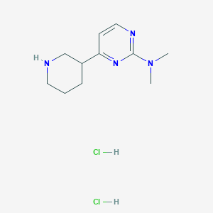 molecular formula C11H20Cl2N4 B1402630 Dimethyl-(4-piperidin-3-yl-pyrimidin-2-yl)-amine dihydrochloride CAS No. 1361116-09-7