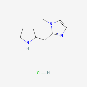 molecular formula C9H16ClN3 B1402631 1-Methyl-2-pyrrolidin-2-ylmethyl-1H-imidazole hydrochloride CAS No. 1361116-22-4