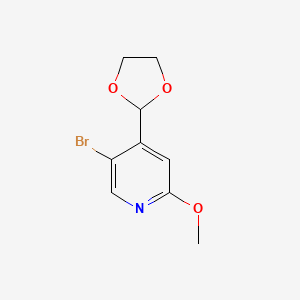 5-Bromo-4-(1,3-dioxolan-2-yl)-2-methoxypyridine