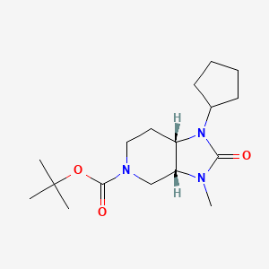 (3AR,7aS)-tert-butyl 1-cyclopentyl-3-methyl-2-oxohexahydro-1H-imidazo[4,5-c]pyridine-5(6H)-carboxylate