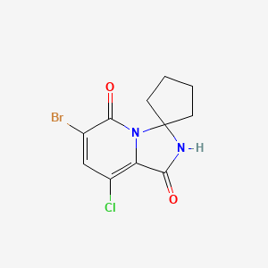 6'-Bromo-8'-chloro-1'H-spiro[cyclopentane-1,3'-imidazo[1,5-a]pyridine]-1',5'(2'H)-dione