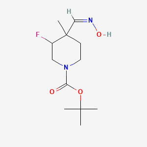 molecular formula C12H21FN2O3 B14026353 tert-butyl 3-fluoro-4-[(Z)-hydroxyiminomethyl]-4-methylpiperidine-1-carboxylate 