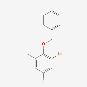 molecular formula C14H12BrFO B14026401 2-(Benzyloxy)-1-bromo-5-fluoro-3-methylbenzene 