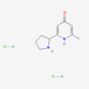 molecular formula C10H16Cl2N2O B1402641 2-Methyl-6-(pyrrolidin-2-yl)pyridin-4-ol dihydrochloride CAS No. 1361116-17-7