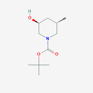 molecular formula C11H21NO3 B14026419 tert-butyl (3S,5S)-3-hydroxy-5-methyl-piperidine-1-carboxylate 