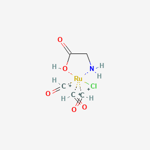 2-Aminoacetic acid;chlororuthenium;methanone