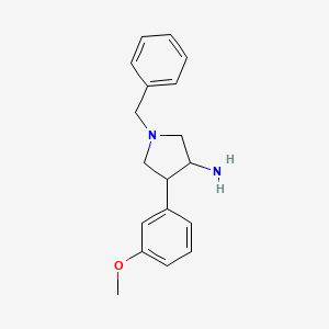 1-Benzyl-4-(3-methoxyphenyl)pyrrolidin-3-amine