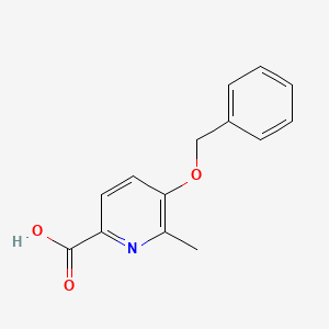 molecular formula C14H13NO3 B14026478 5-(Benzyloxy)-6-methylpicolinic acid 