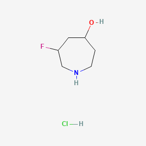 molecular formula C6H13ClFNO B14026482 6-Fluoroazepan-4-ol hydrochloride 