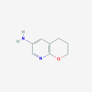 molecular formula C8H10N2O B1402649 3,4-二氢-2H-吡喃[2,3-b]吡啶-6-胺 CAS No. 1346447-21-9