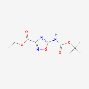 Ethyl 5-((tert-butoxycarbonyl)amino)-1,2,4-oxadiazole-3-carboxylate