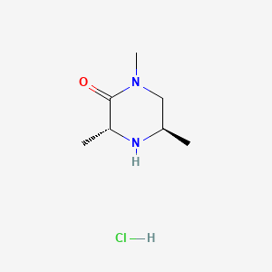 molecular formula C7H15ClN2O B14026523 (3R,5R)-1,3,5-Trimethylpiperazin-2-one hydrochloride 