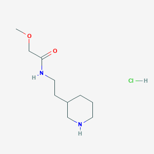 molecular formula C10H21ClN2O2 B1402656 盐酸2-甲氧基-N-(2-哌啶-3-基-乙基)-乙酰胺 CAS No. 1361116-55-3