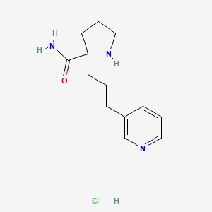 molecular formula C13H20ClN3O B1402657 2-(3-吡啶-3-基-丙基)-吡咯烷-2-甲酸酰胺盐酸盐 CAS No. 1361114-87-5