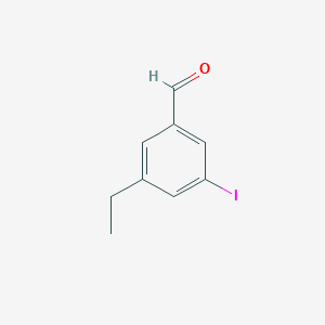 molecular formula C9H9IO B14026577 3-Ethyl-5-iodobenzaldehyde 