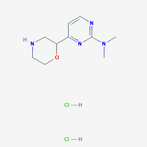 molecular formula C10H18Cl2N4O B1402658 盐酸二甲基-4-(吗啉-2-基)嘧啶-2-胺 CAS No. 1361112-45-9