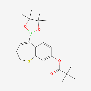 5-(4,4,5,5-Tetramethyl-1,3,2-dioxaborolan-2-yl)-2,3-dihydrobenzo[b]thiepin-8-yl pivalate