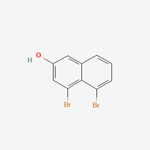 molecular formula C10H6Br2O B14026615 4,5-Dibromonaphthalen-2-OL 