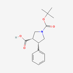 (3S,4S)-1-(Tert-butoxycarbonyl)-4-phenylpyrrolidine-3-carboxylic acid