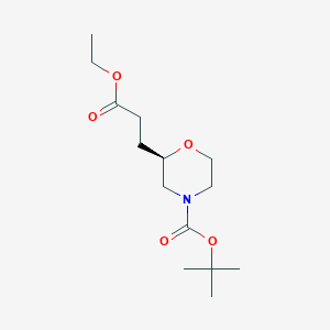 Tert-butyl (R)-2-(3-ethoxy-3-oxopropyl)morpholine-4-carboxylate