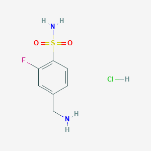 4-(Aminomethyl)-2-fluorobenzenesulfonamide hydrochloride