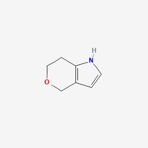 molecular formula C7H9NO B14026659 1H,4H,6H,7H-Pyrano[4,3-B]pyrrole 