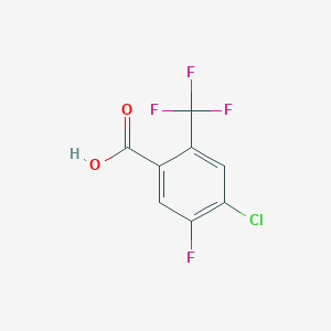 molecular formula C8H3ClF4O2 B14026679 4-Chloro-5-fluoro-2-(trifluoromethyl)benzoic acid 