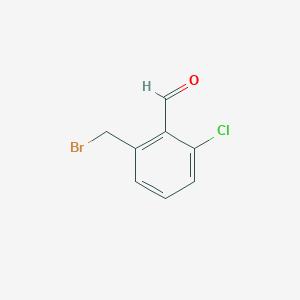 molecular formula C8H6BrClO B1402669 2-(Bromomethyl)-6-chlorobenzaldehyde CAS No. 1379331-79-9