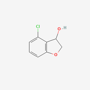 molecular formula C8H7ClO2 B14026696 4-Chloro-2,3-dihydrobenzofuran-3-ol 