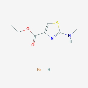 molecular formula C7H11BrN2O2S B1402673 2-(甲基氨基)-1,3-噻唑-4-羧酸乙酯氢溴酸盐 CAS No. 1211499-08-9