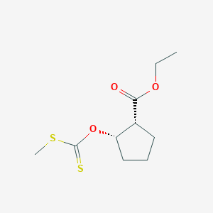 (1R,2S)-ethyl 2-(((methylthio)carbonothioyl)oxy)cyclopentanecarboxylate