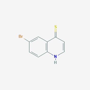 molecular formula C9H6BrNS B14026734 6-Bromoquinoline-4-thiol 