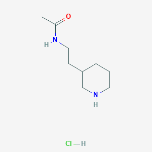 molecular formula C9H19ClN2O B1402674 N-[2-(哌啶-3-基)乙基]乙酰胺盐酸盐 CAS No. 1361113-52-1